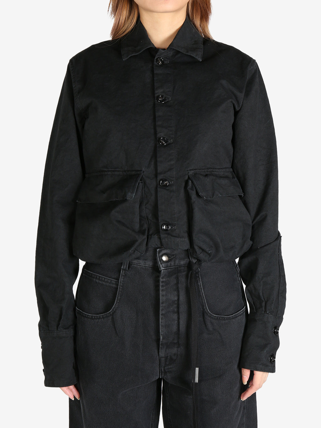 ANN DEMEULEMEESTER - Women Cargo Shirt Jacket