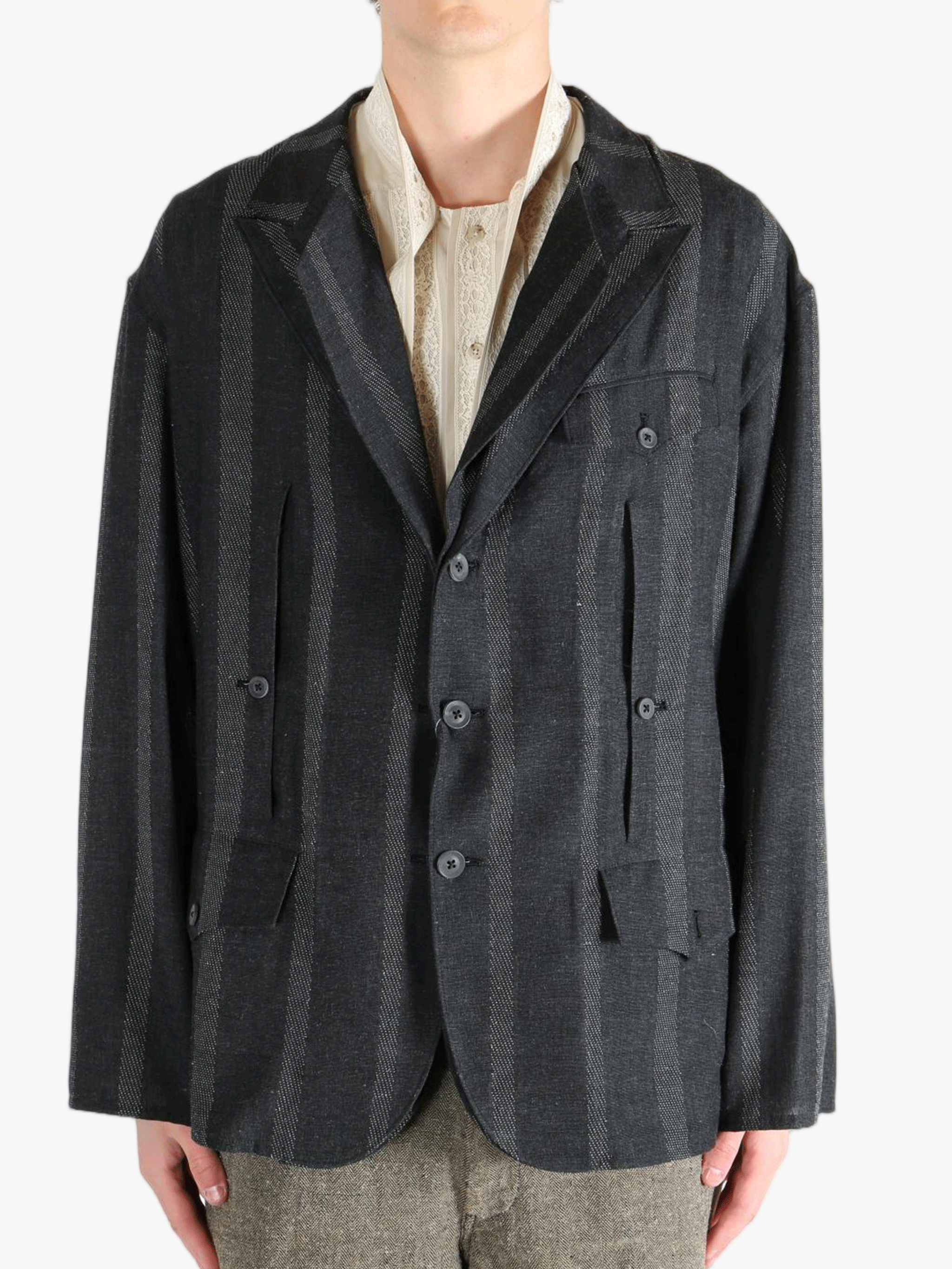 Black jacket, front view