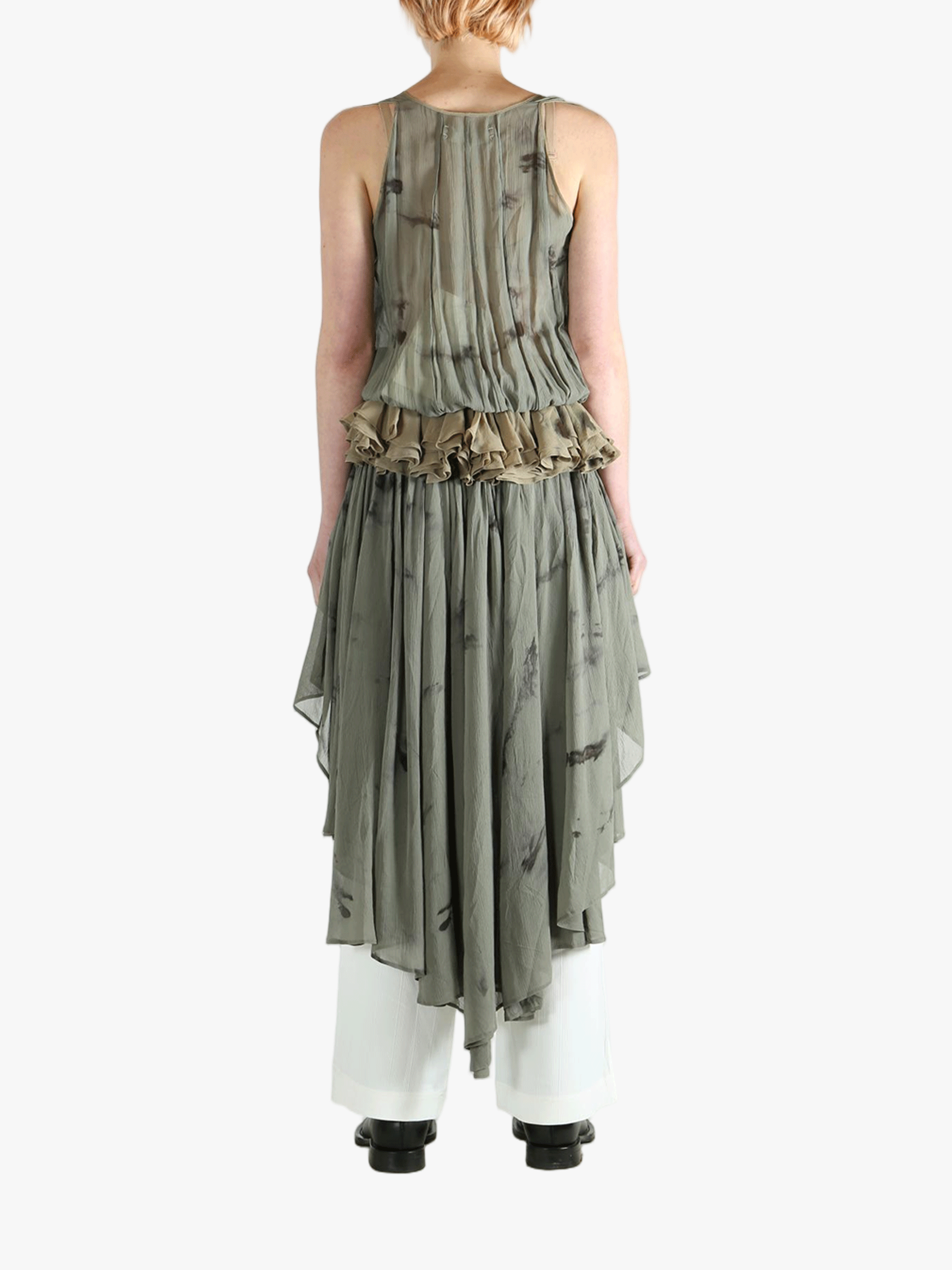 Green tops,full body view