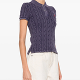 blue shirt worn by a person, showing the shirt's fit
