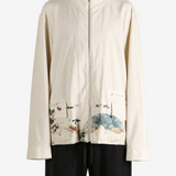 Tan jacket, full body view