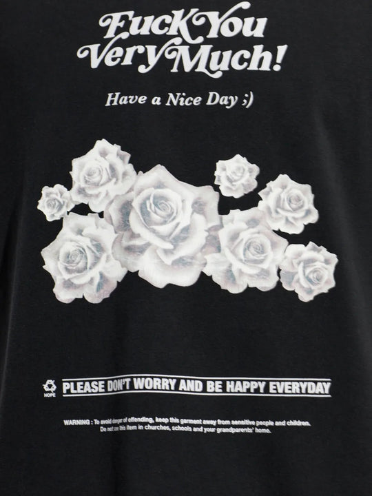 Black t-shirt, front view