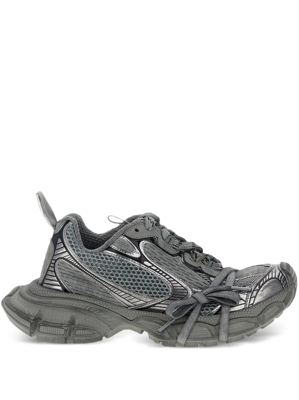 Grey sneakers, front view