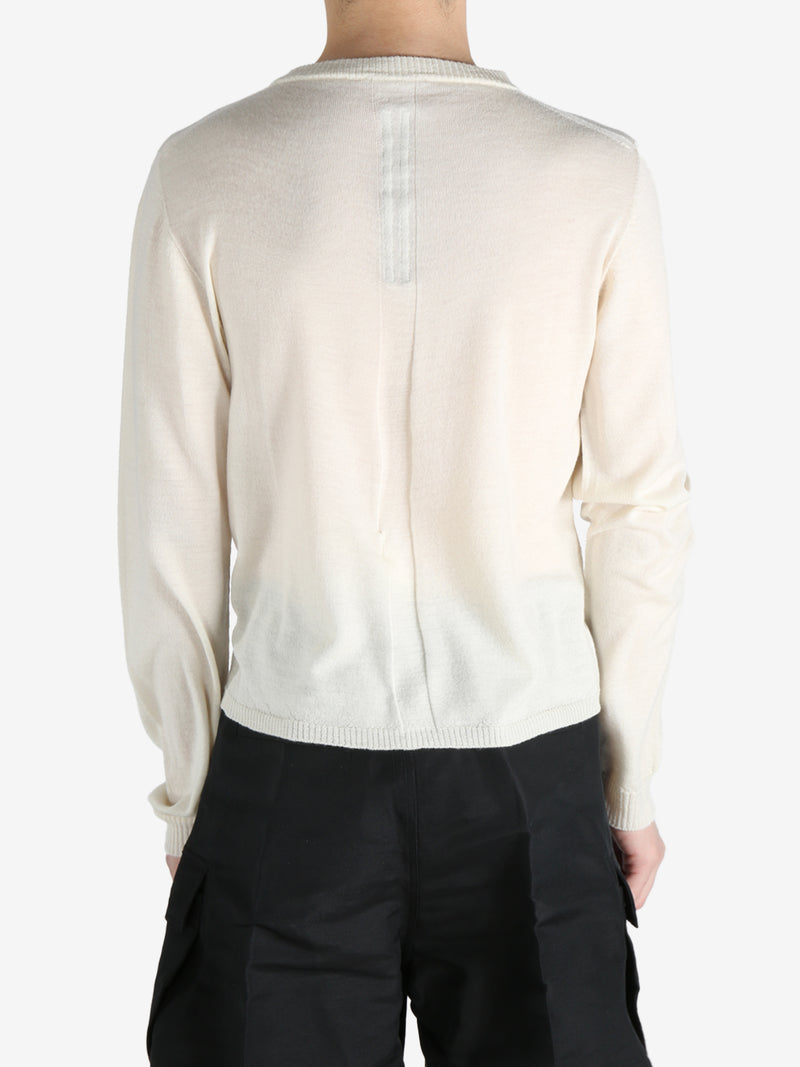 RICK OWENS - Men Cropped Biker Round Neck Sweater