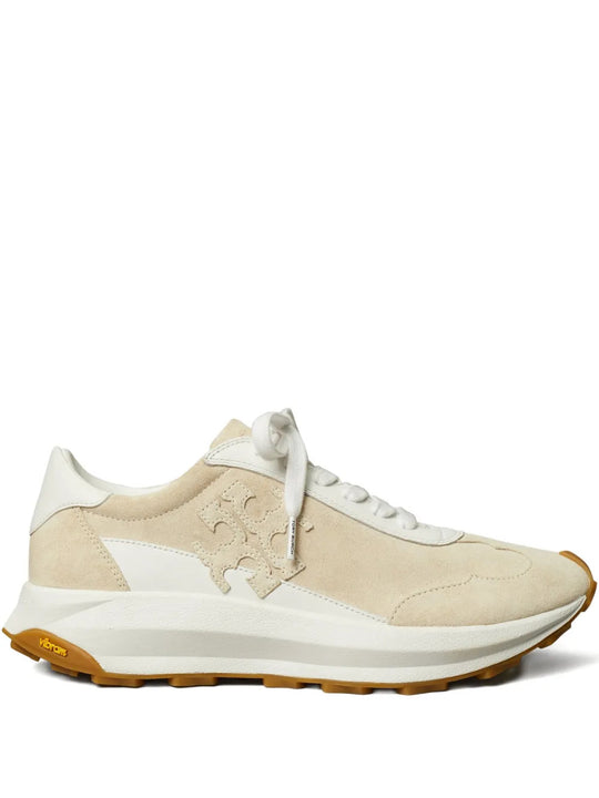 Tan shoes, side view
