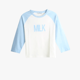 Blue t-shirt, front view