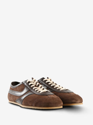 Brown sneaker, side view