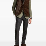 Brown jacket, full body view