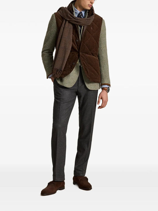 Brown jacket, full body view