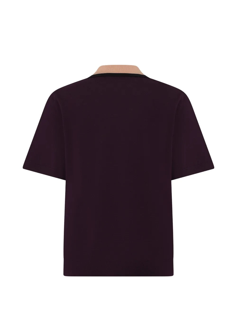 Purple t-shirts, back view