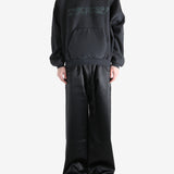 Black hoodie, full body view