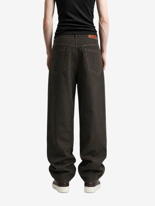 Brown pants, full body view