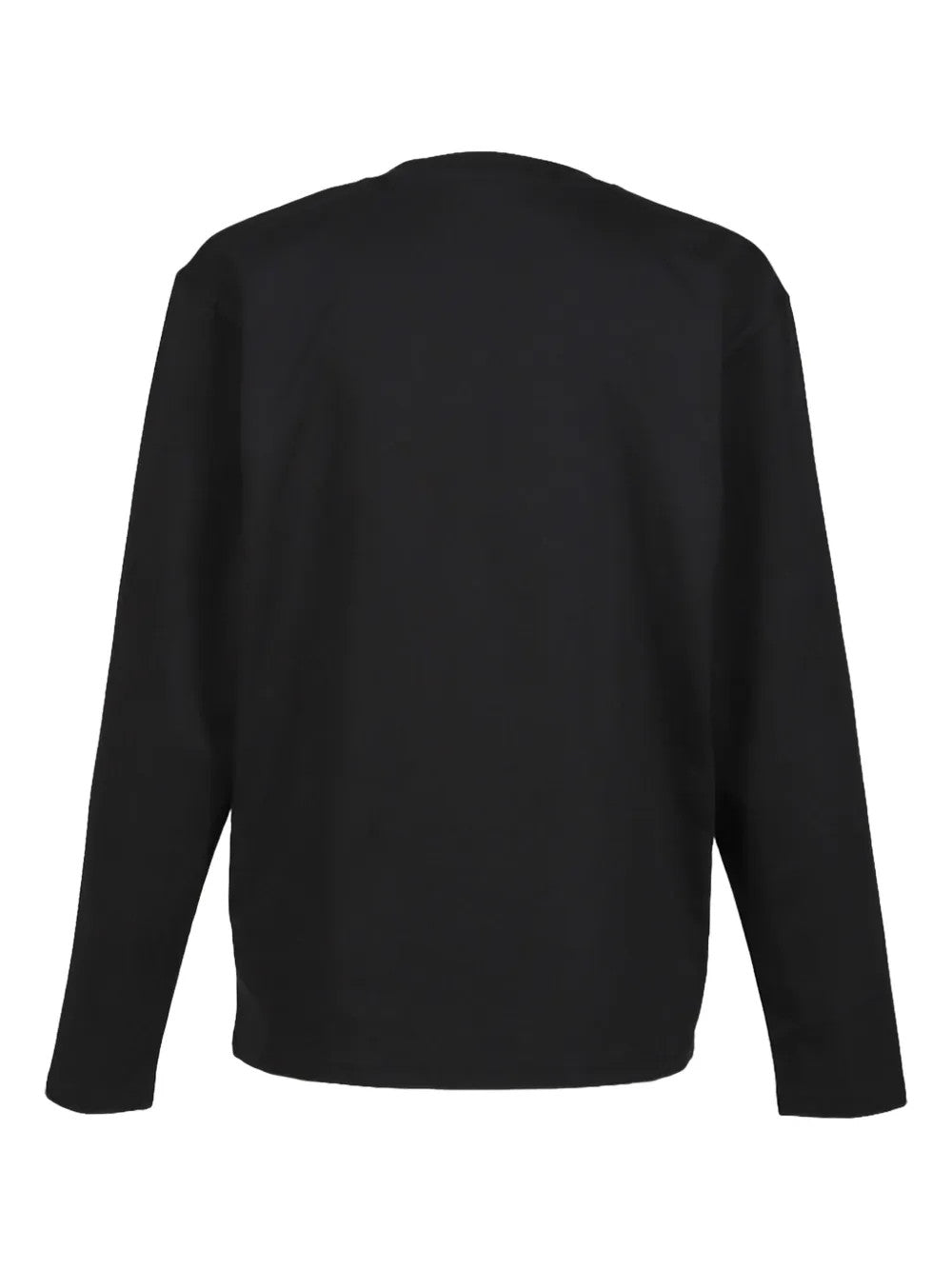Black t-shirt, back view