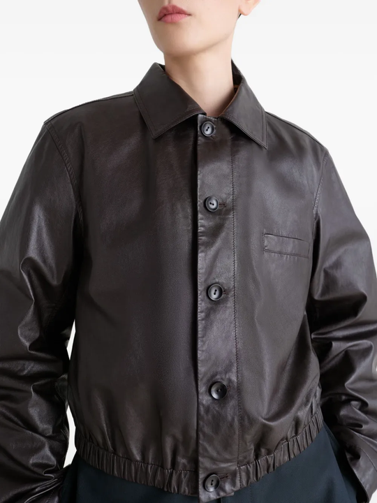 Close up of brown tops, showing texture of the viscose and cotton fabric