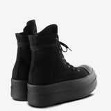 Black sneaker, back view