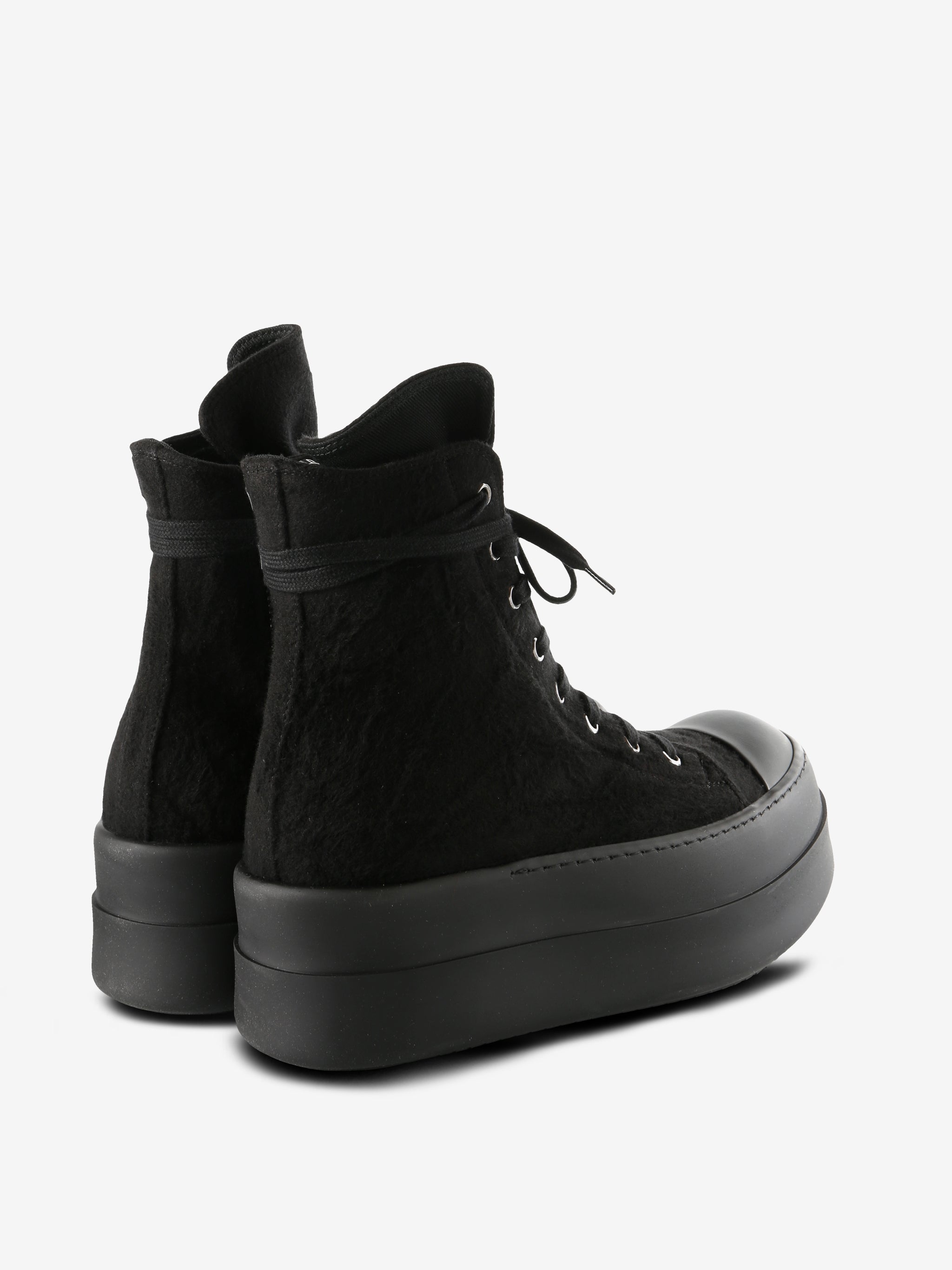 Black sneaker, back view