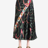 Green skirt, full body view
