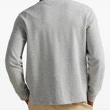 Grey knitwear, full body view