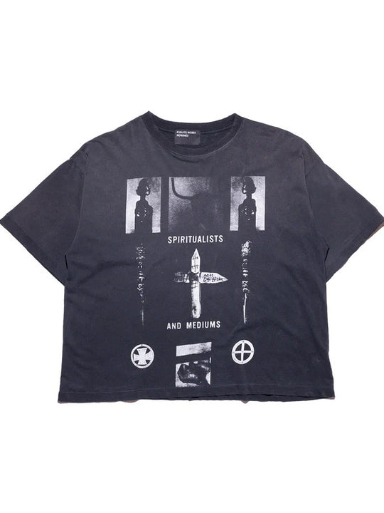 Black t-shirt, front view