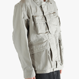 Grey jacket worn by a person, showing the jacket fit