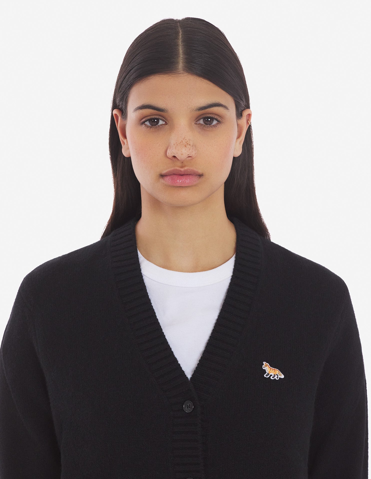 MAISON KITSUNE Women Baby Fox Patch Boxy Cardigan – Atelier New York