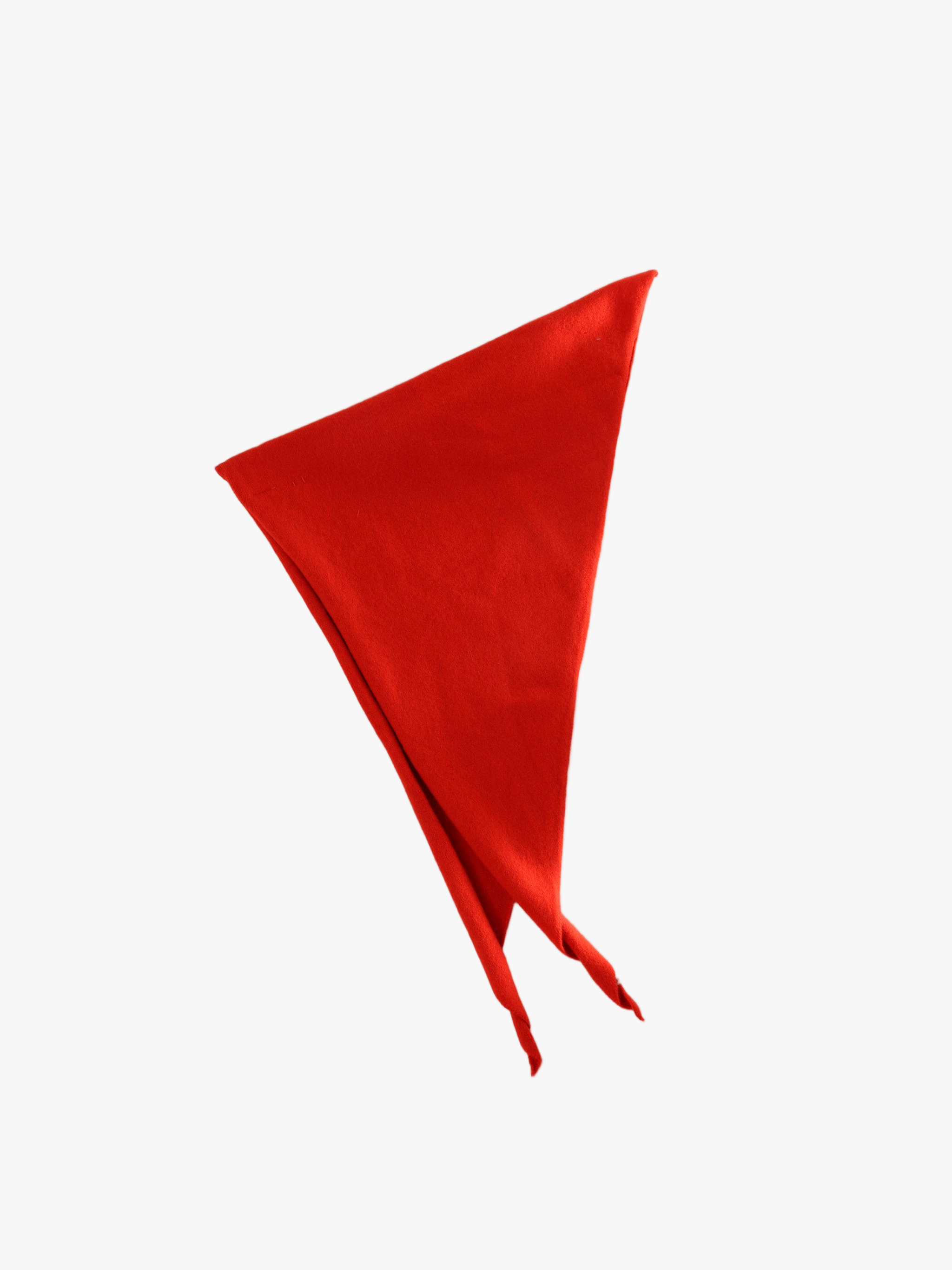Red scarf, front view