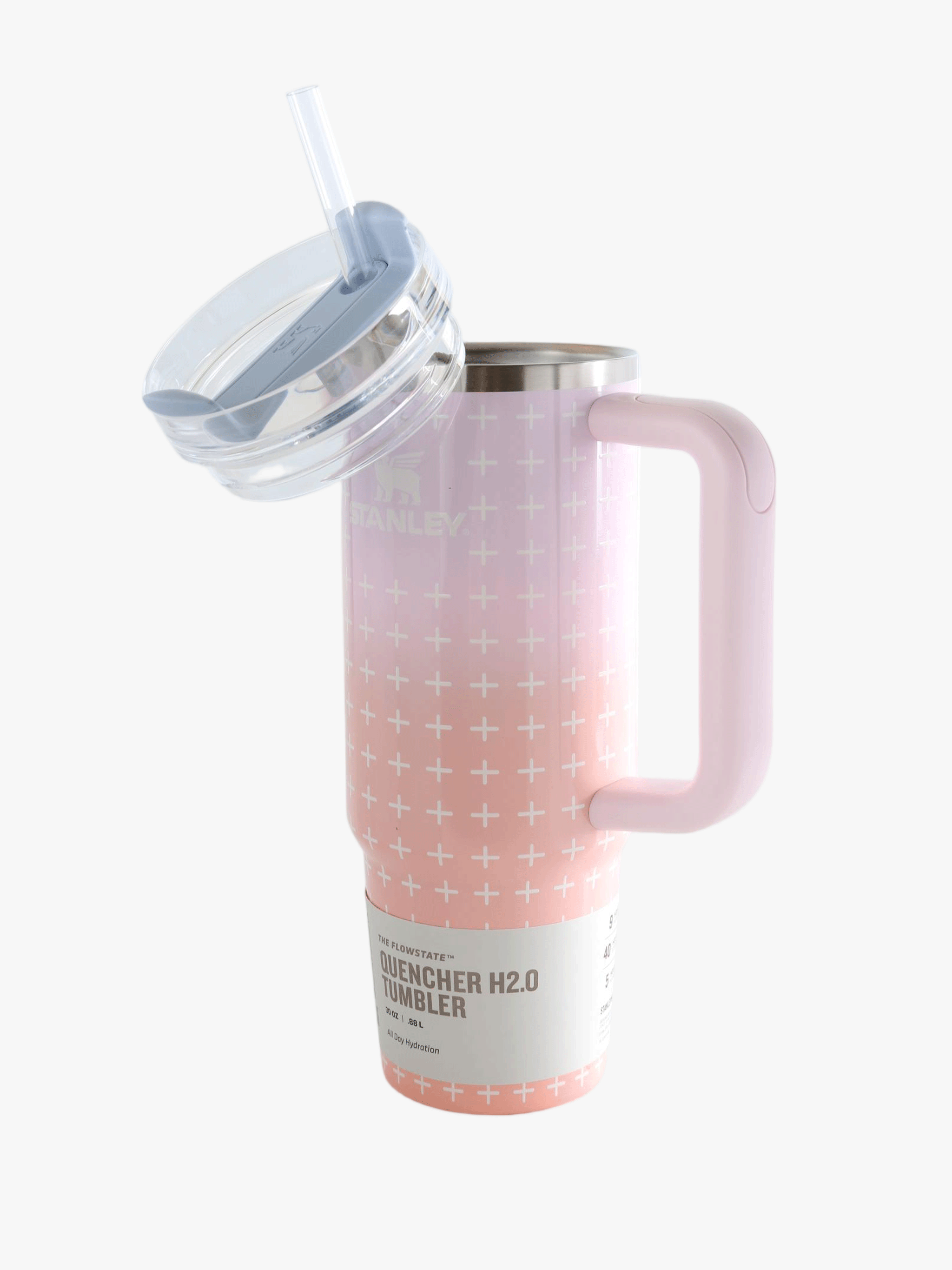 Pink product, front view