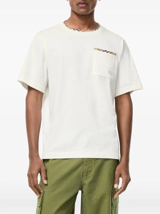 Tan t-shirt, full body view