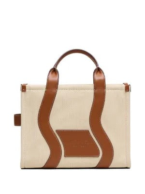 Tan bag, front view