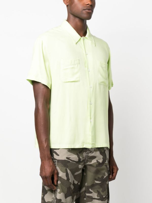 STUSSY - Men Contrast Pick Stitched Shirt