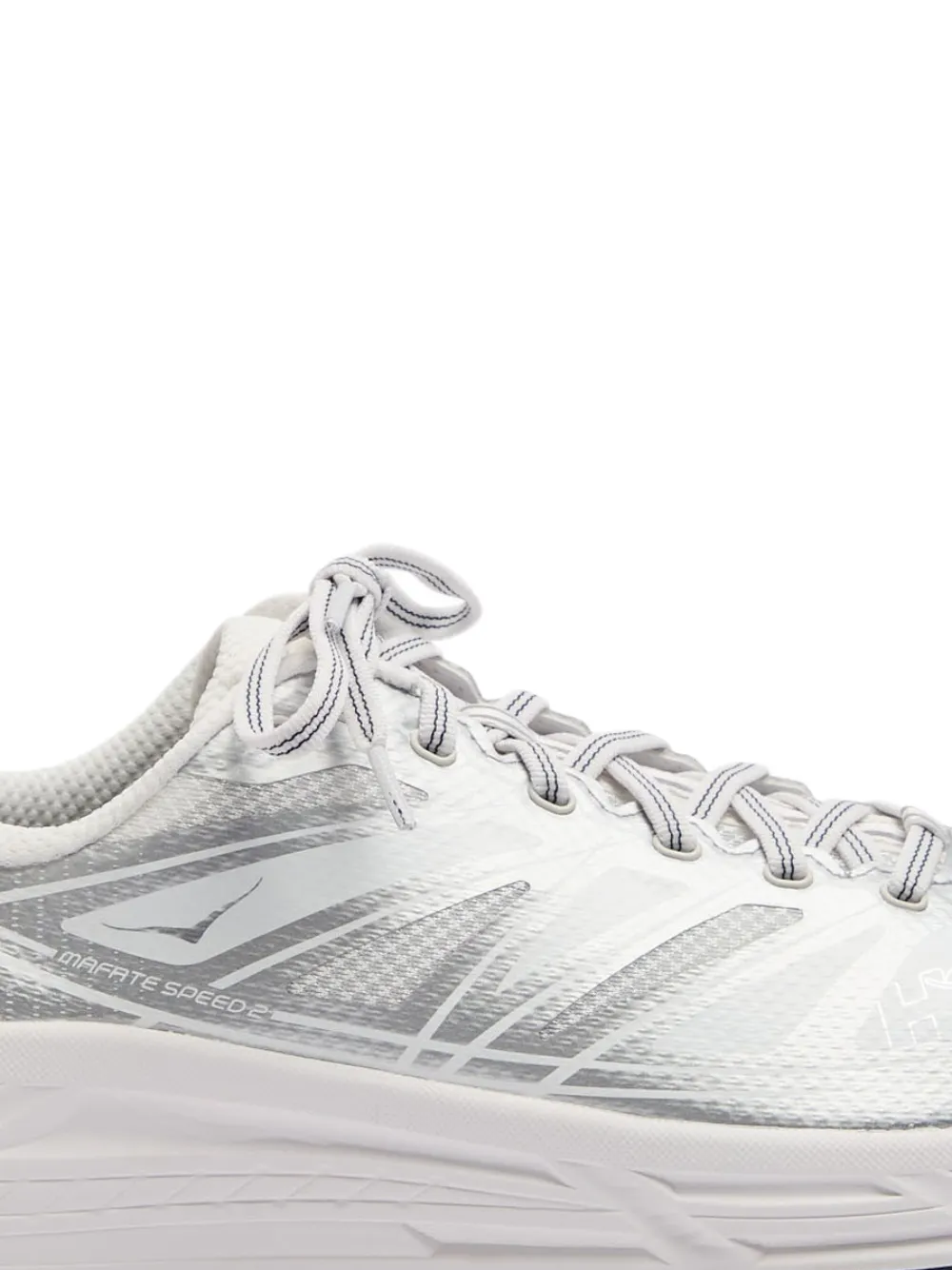 Close up of white sneaker