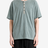 Green t-shirt, full body view