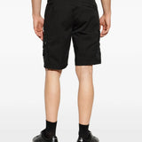 Black shorts, full body view