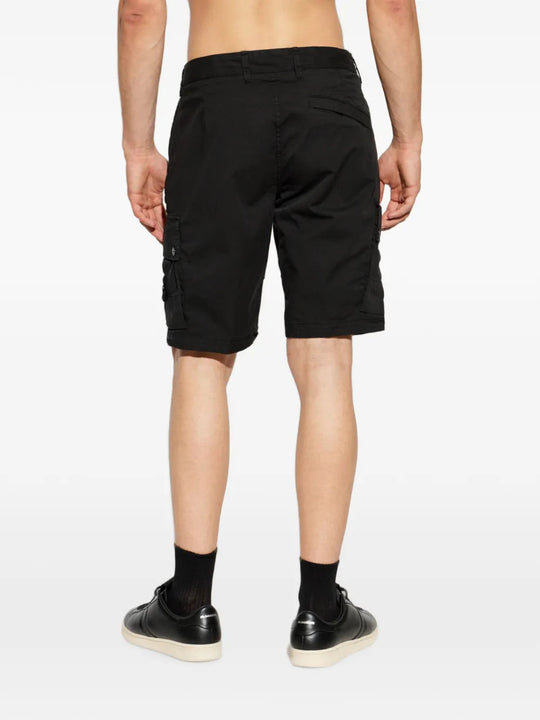 Black shorts, full body view