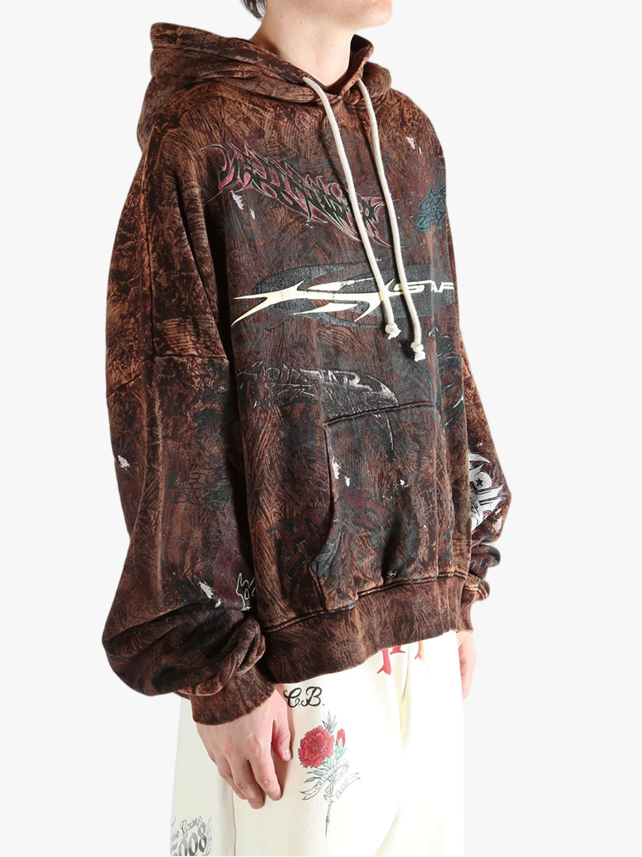 HELLSTAR - Men H Star Graffiti Hoodie