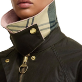 Close up of black jackets-coats, showing texture of the cotton fabric