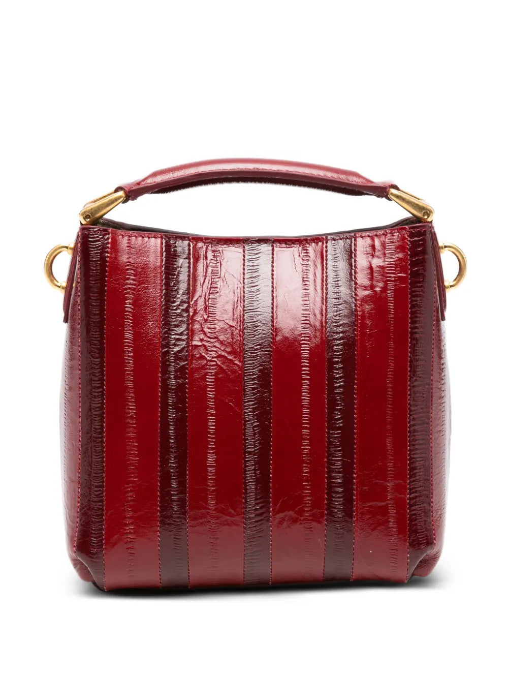 Burgundy bag, front view