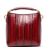 Burgundy bag, front view
