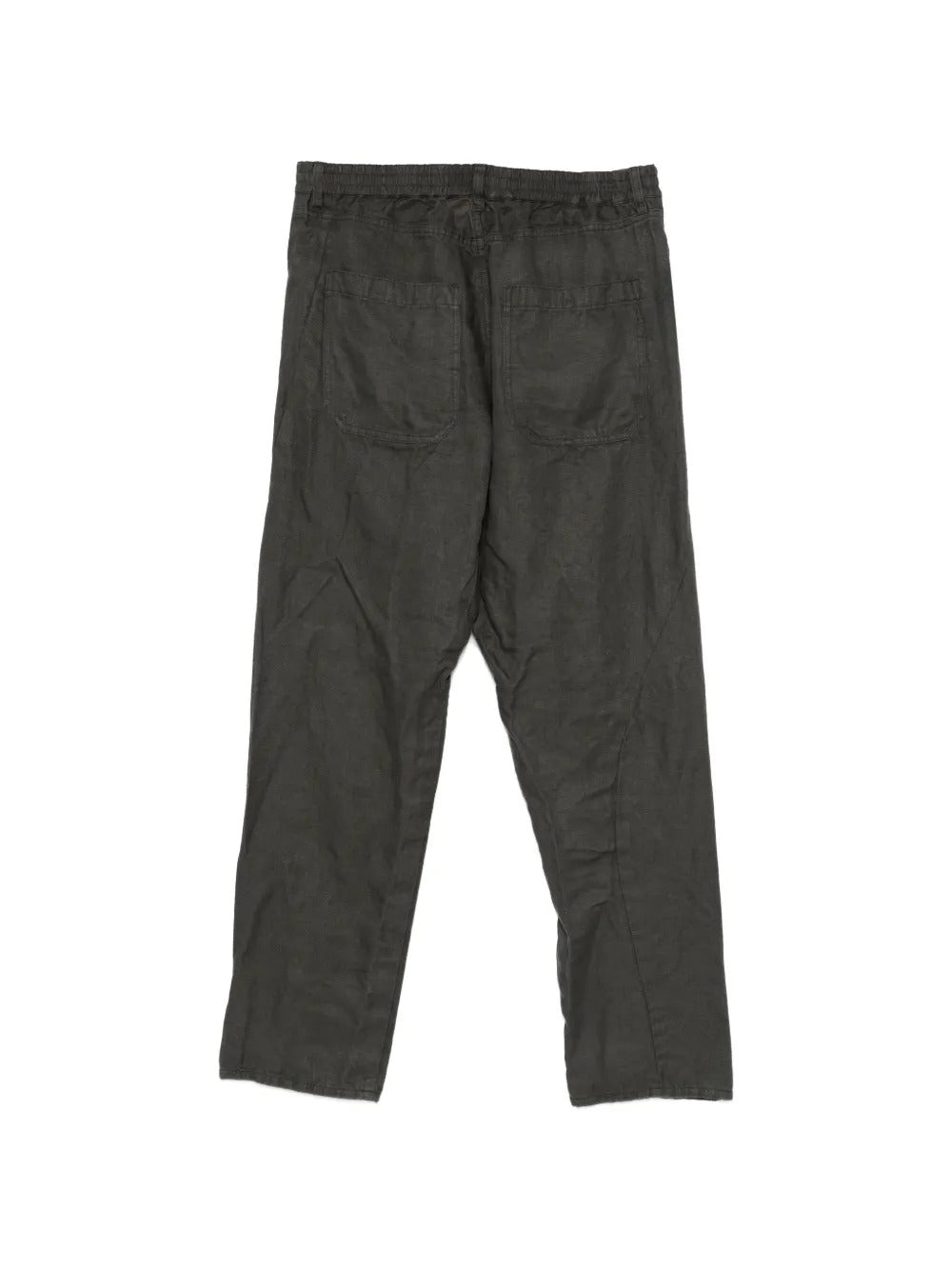 Grey pants, back view