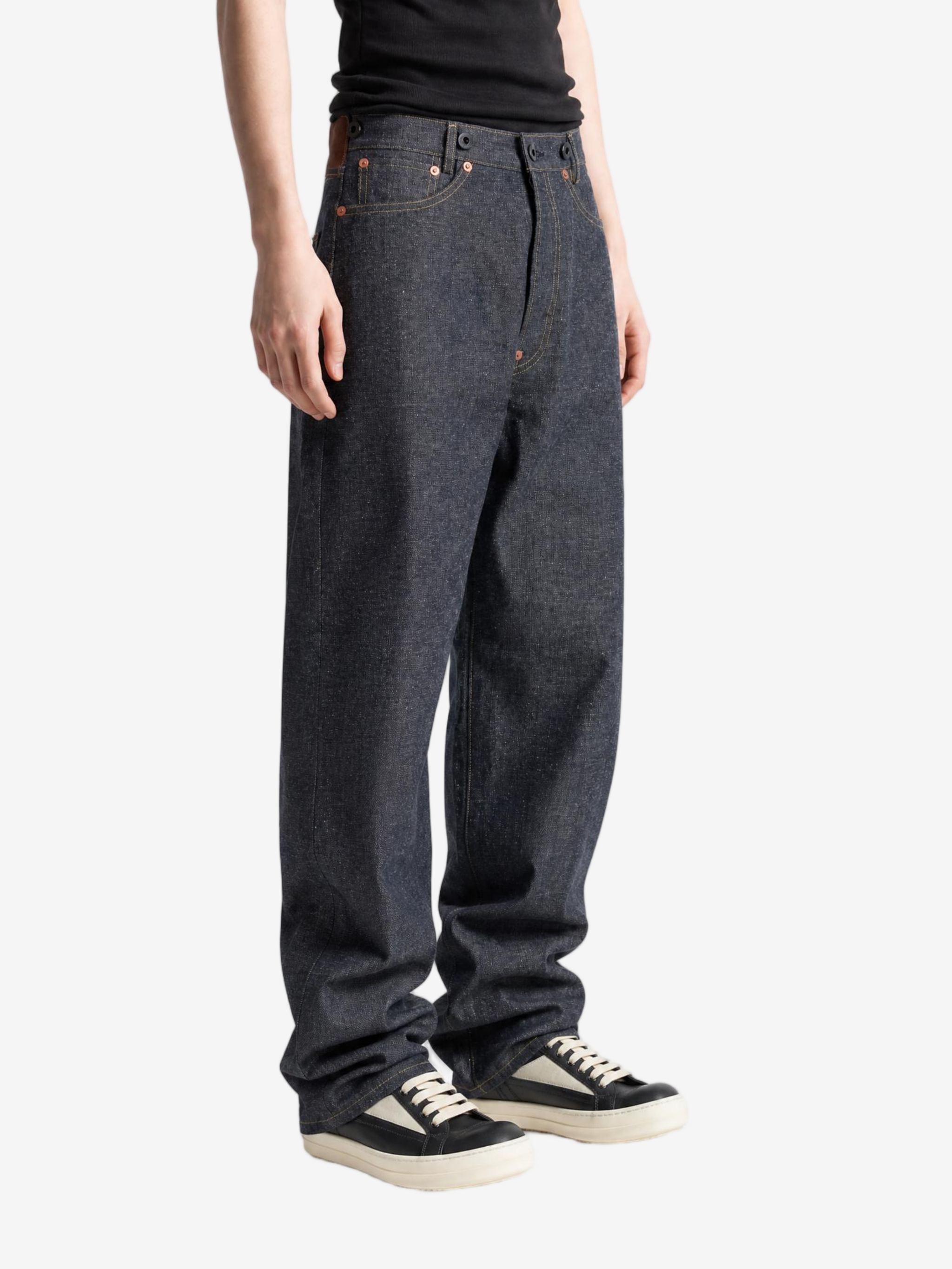 Black pants, full body view