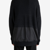 Black knitwear, full body view