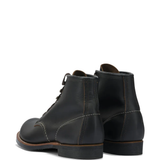 Black boots, back view