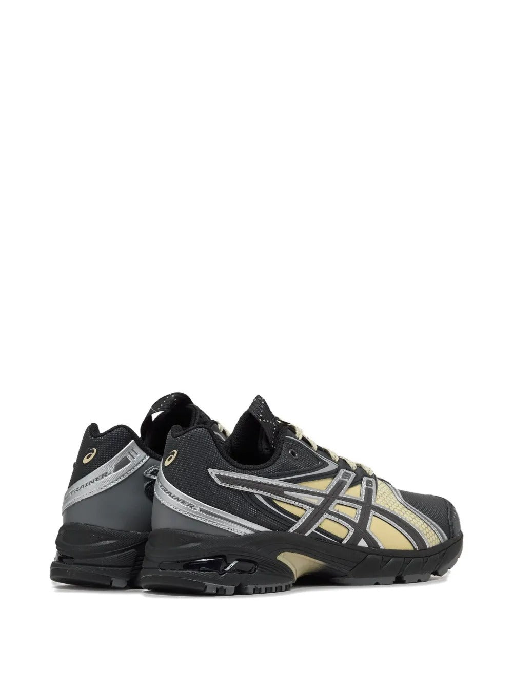 Grey sneakers, back view