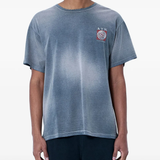 Grey t-shirt, full body view