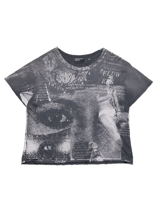 Navy t-shirt, front view