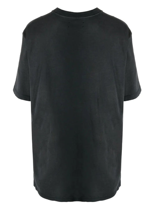 Black t-shirt, back view