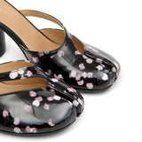 Black sandals, front view