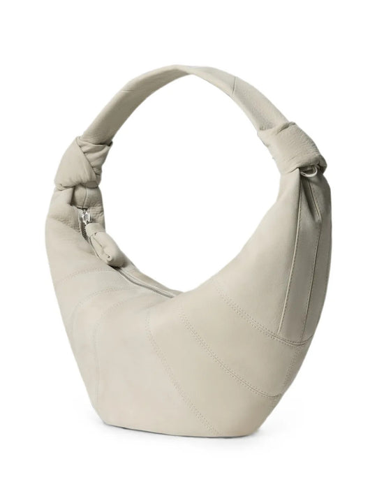 Tan bag, front view