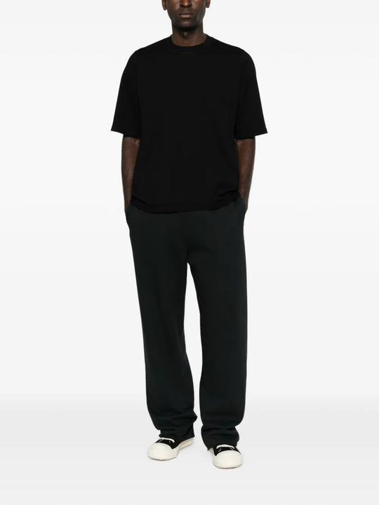 Black t-shirt, full body view