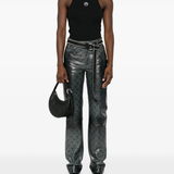 Black tops, full body view